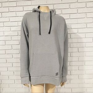 Peloton Gray Rib Side Zip Hoodie